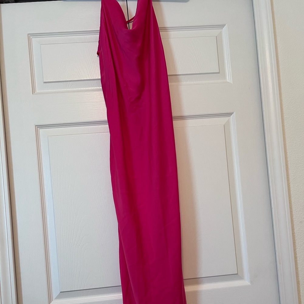 Brand new satin pink Zara dress, never worn